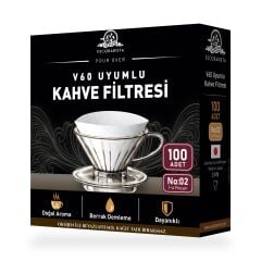 V60 02 Dripper Filtre Kahve Kağıdı 100'lü Paket