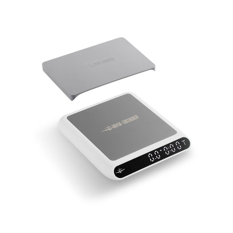 MHW-3Bomber Formula Akıllı Kahve Tartısı Şarj Edilebilir- Beyaz 13cm x 15cm x 2,8cm