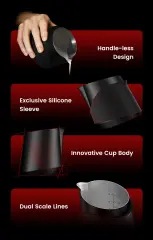 MHW-3BOMBER GT Milk Pitcher 400 Ml Black Handle-less SÜT POTU