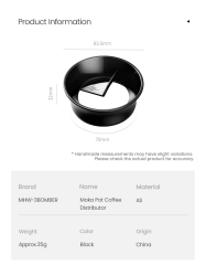 MHW-3BOMBER Moka Pot Coffee Dispenser-Black