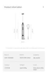 MHW-3BOMBER Şarj Edilebilir Süt Köpürtücü