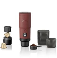Wacaco Pixapresso Kırmızı- Şarj Edilebilir Pilli Taşınabilir Espresso Makinesi
